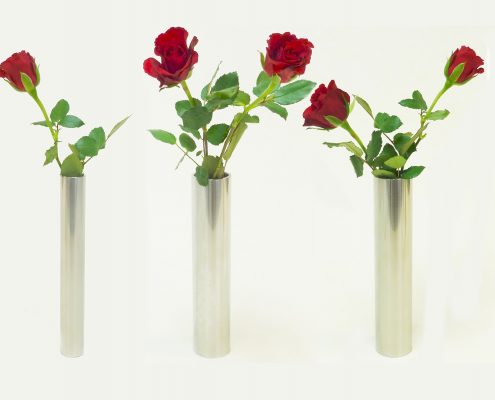 Blumenvasen aus Edelstahl